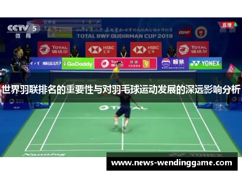 世界羽联排名的重要性与对羽毛球运动发展的深远影响分析
